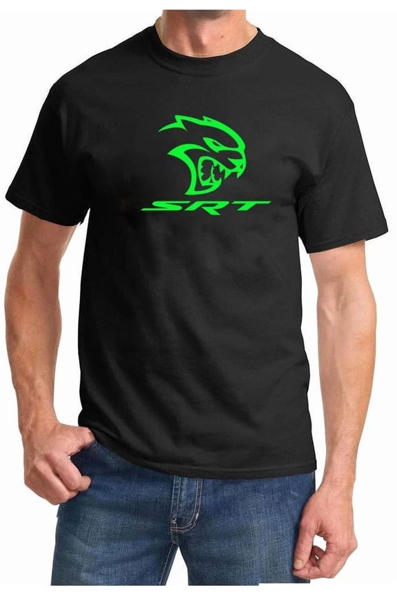 Reprint Rare SRT Hellcat Logo Classic Color Outline Design Tshirt NEW Free Ship