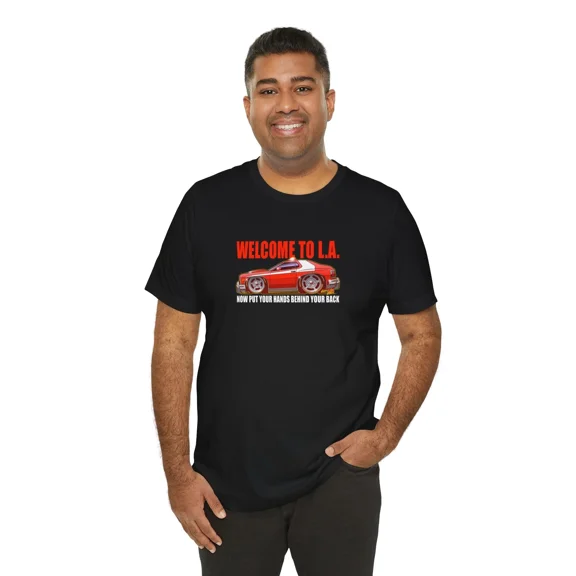Reprint Rare STARSKY AND HUTCH Ford Torino Welcome LA Collectible Short Sleeve Tee 11 Colors