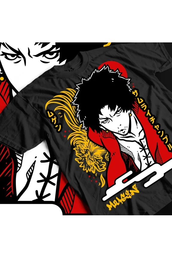 Reprint Rare Samurai Champloo Mugen Tee, Anime Shirt, Japanese Kanji Top, Graphic Tee, Unisex