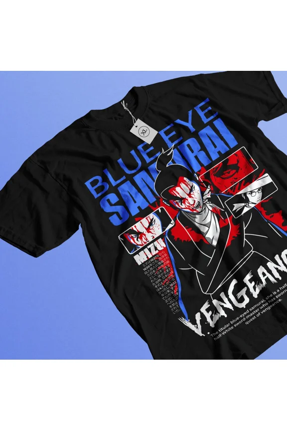 Reprint Rare Samurai T-shirt Japanese Warrior With Swords Katana Kenjutsu Horror Shirt