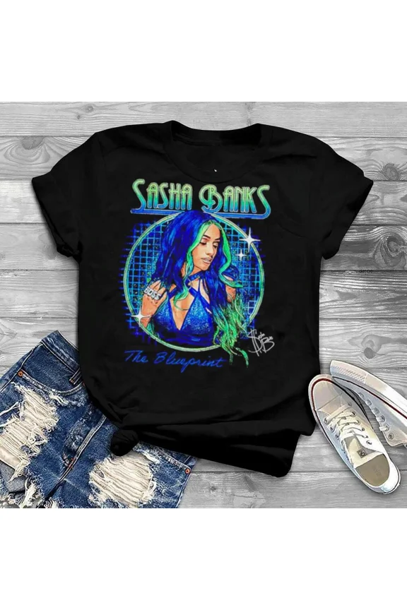 Reprint Rare Sasha Banks The Blueprint T-Shirt Cotton Tee For Men Best Gift Size S-4XL DA662