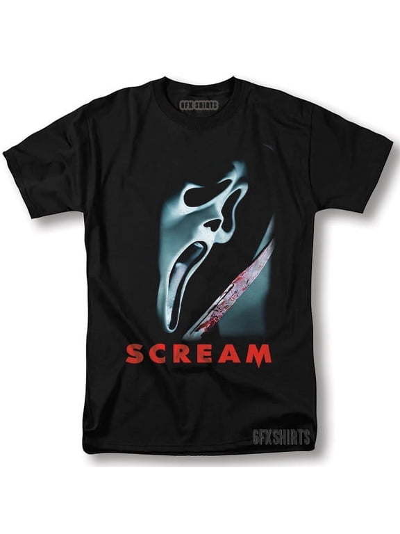 Reprint Rare Scream Ghostface 90s Holloween Horror Movie Vntg Graphic design T-Shirt