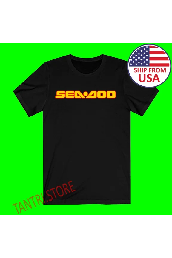 Reprint Rare Sea Doo Ski Men's Black T-Shirt Size S to 3XL