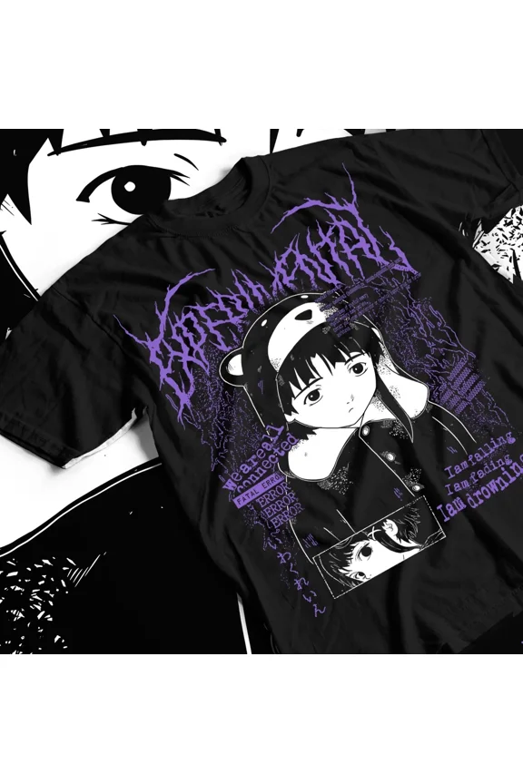 Reprint Rare Serial Experiments Lain Lain Miku T-Shirt Unisex Gift For Friends#9