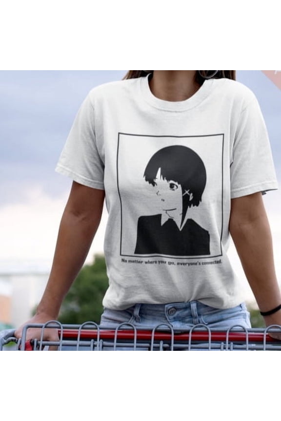 Reprint Rare Serial Experiments Lain T-shirt - Lain Iwakura Tee, Unisex Tee