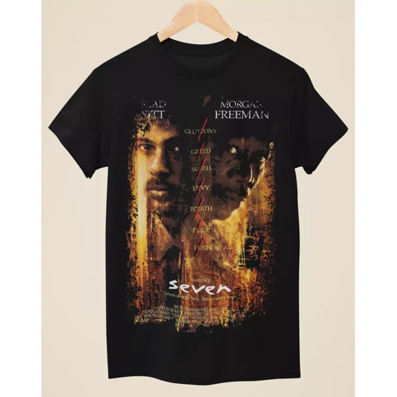 Reprint Rare Seven - Movie Poster Inspired Unisex Black T-Shirt
