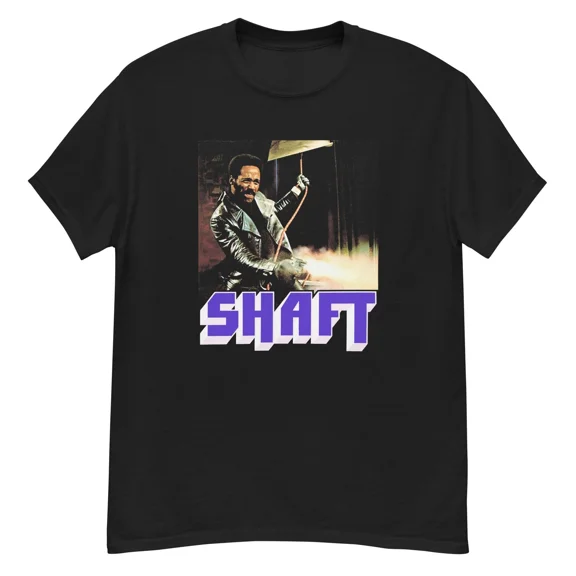 Reprint Rare Shaft (1971) blaxploitation fan art t-shirt