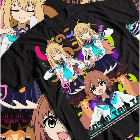 Reprint Rare Shikanoko Anime Girl T-shirt, Nokonoko Koshitantan Tee, Unisex Gift Shirt, All