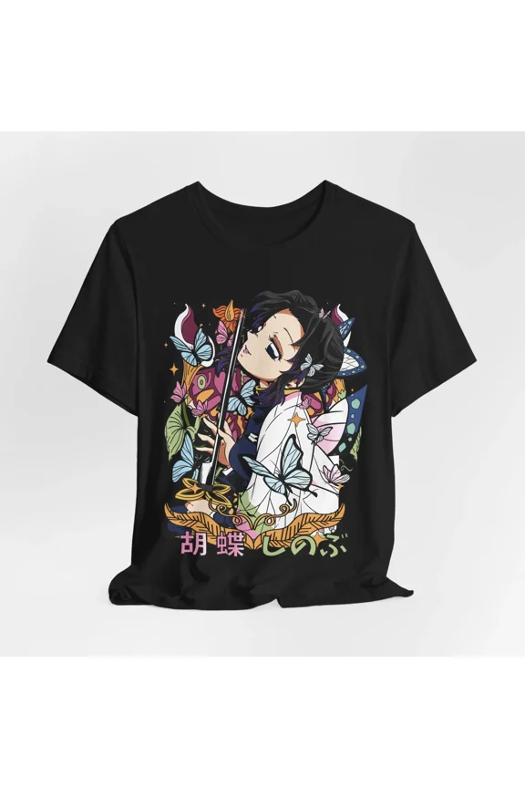 Reprint Rare Shinobu Anime Graphic Tee, Unisex Jersey T-Shirt for Anime Fans, Shinobu