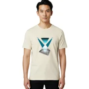 Reprint Rare Silver-Pyramid Mens Graphic Tee, 100% Cotton, Casual Summer Wear