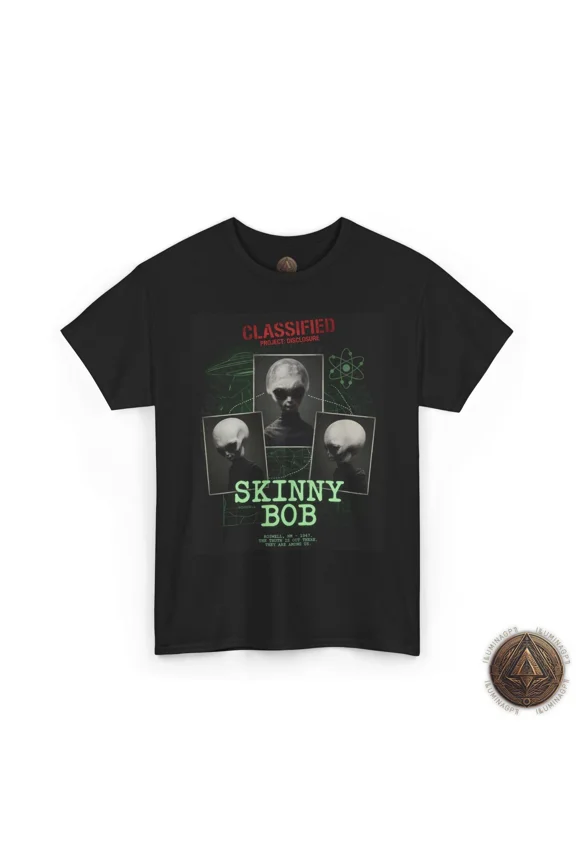 Reprint Rare Skinny Bob Alien Grays T-Shirt For Men & Women, Roswell UFO Disclosure Tee