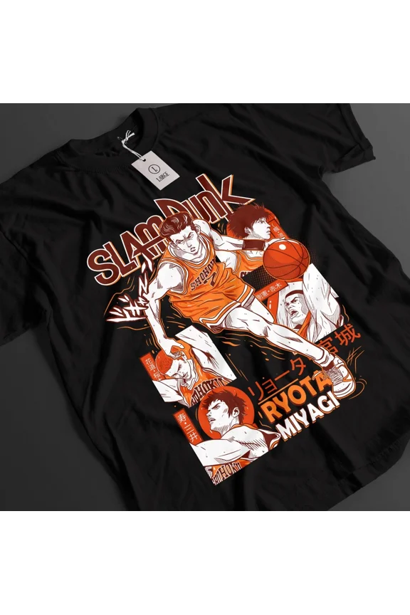 Reprint Rare Slam Dunk Shirt Sakuragi Tshirt Rukawa T-Shirt Akagi Top Basketball Anime Tee