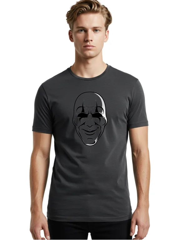 Reprint Rare Smiling-Phantom Mens Graphic Tee, 100% Cotton, Casual Summer Wear