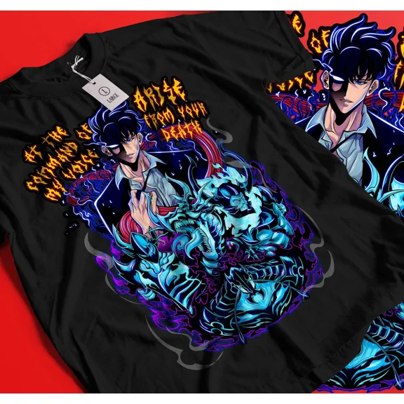Reprint Rare Solo Leveling T-Shirt Sung Jinwoo Liu Zhigang Anime Jonas Reiji shirt best 460