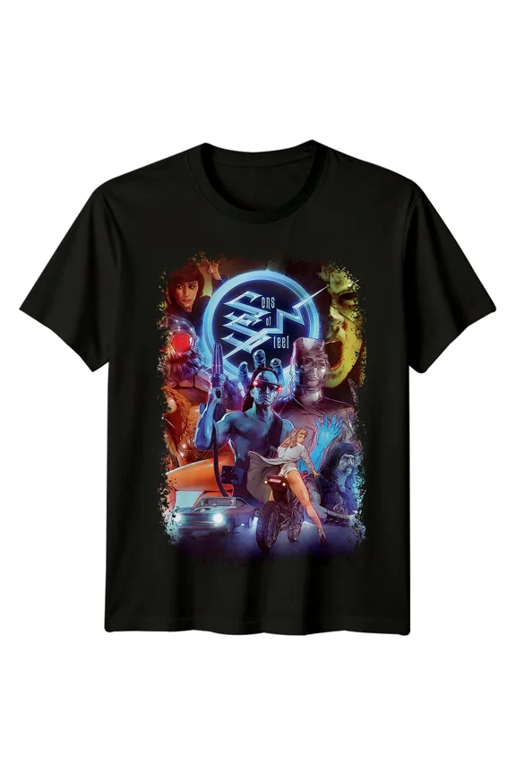 Reprint Rare Sons of Steel (1989) Movie Poster Inspired T-Shirt Retro Tee Unisex