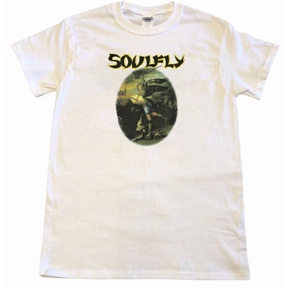 Reprint Rare Soulfly rock band t-shirt to god the most high soulfly QT2111
