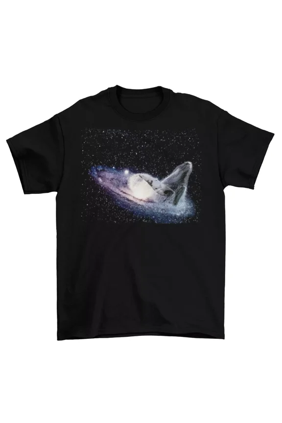 Reprint Rare Space Whale T-Shirt Unisex Adult Funny Sizes Cotton Galaxy Killer Whale Orca New