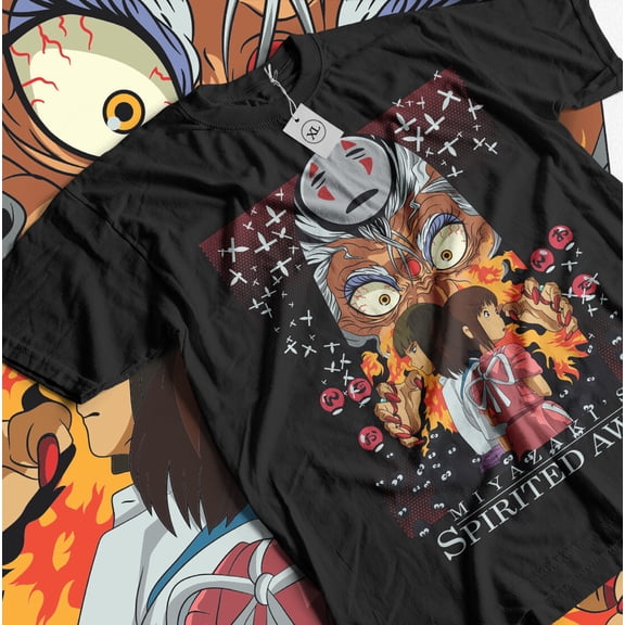 Reprint Rare Spirited Away T-Shirt Studio Ghibli Anime Hayao Miyazaki Gift Shirt All Size