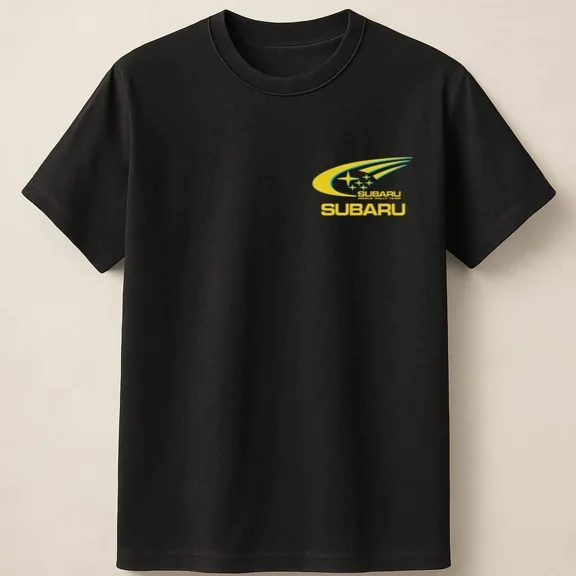 Reprint Rare Subaru Rally Tee Featuring Classic Racing Emblem In Yellow Unisex T Shirt