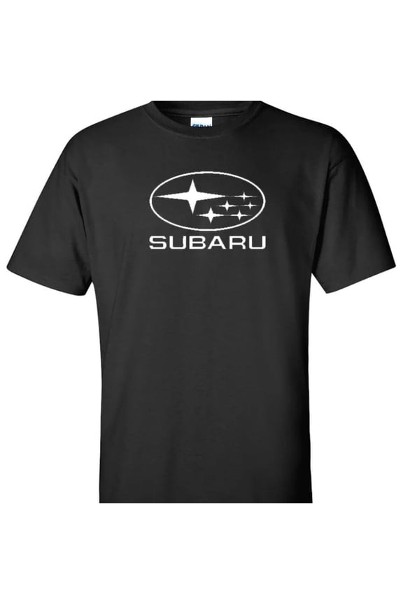 Reprint Rare Subaru T-Shirt Men's Extra Large Black Cotton/Polyester Short Sleeve Crew Neck