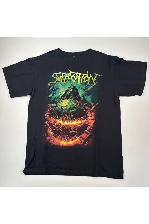 Reprint Rare Suffocation Band Albums Black Shirt Unisex Concert S to 5XL CM635