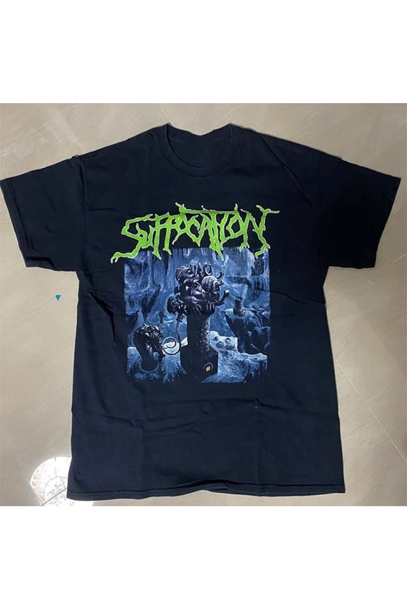 Reprint Rare Suffocation Music For Lovers Black T-Shirt Cotton Full Size MK687