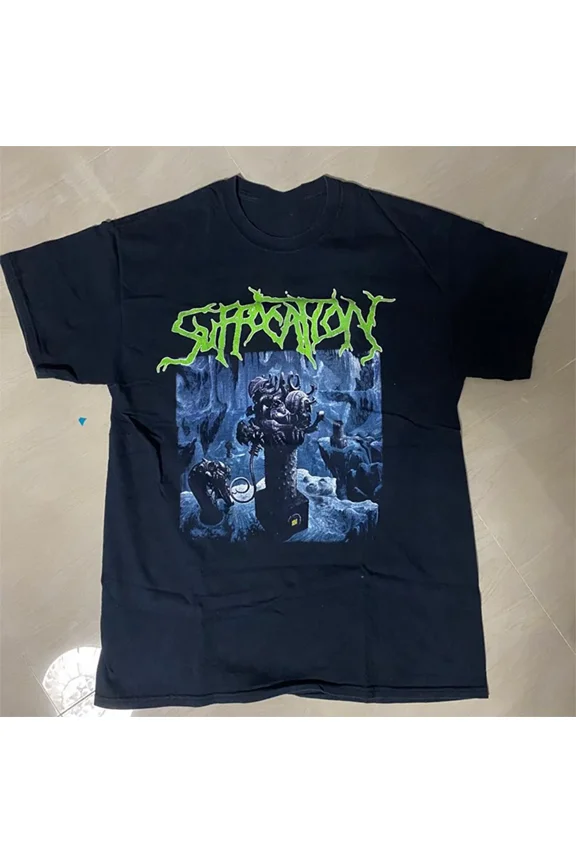 Reprint Rare Suffocation Music For Lovers Black T-Shirt Cotton Full Size RD313