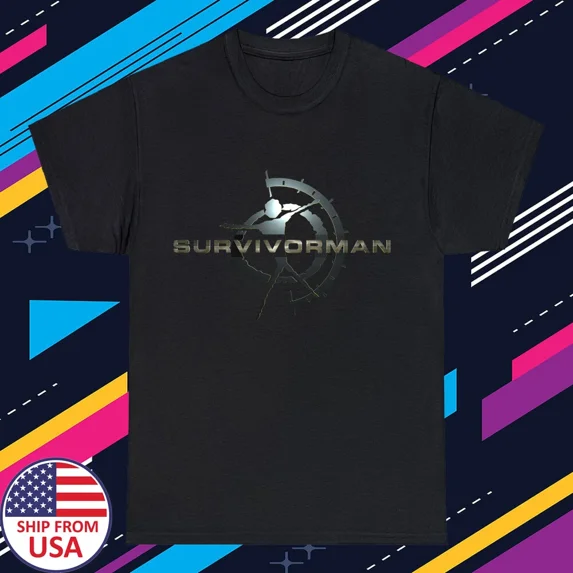 Reprint Rare Survivorman Les Stroud Tv Show Men's Black Size S-5XL