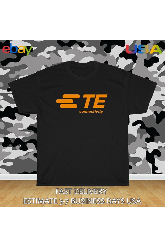 Reprint Rare TE Connectivity Logo Men's T-Shirt American Size T-Shirt