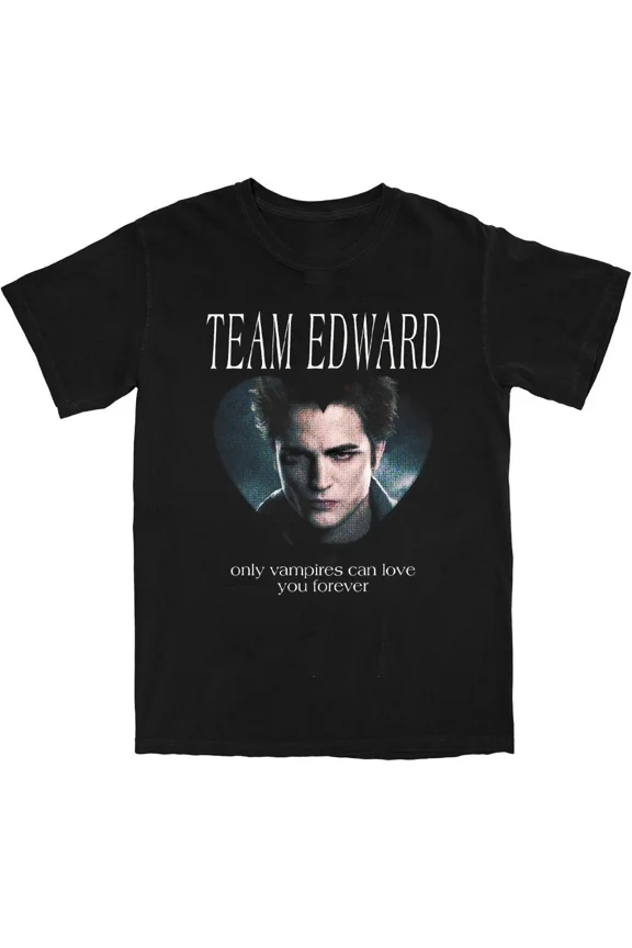 Reprint Rare TEAM EDWARD - only vampires can love you forever Tee S-5XL