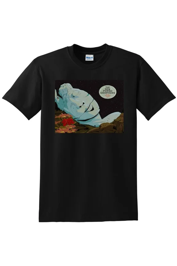 Reprint Rare THE NEW PORNOGRAPHERS T SHIRT in the morse code of brake lights