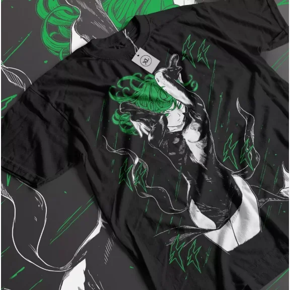 Reprint Rare Tatsumaki T-shirt One punch Man Anime Manga Villain Kawaii Funny Gift Shirt