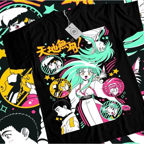 Reprint Rare Tenchi Muyou In Love T-Shirt Power Anime Unisex#10