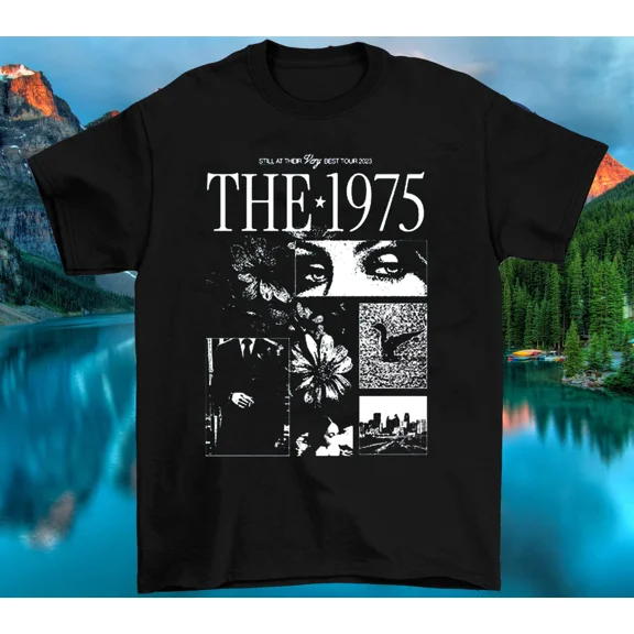 Reprint Rare The 1975 Band Music Tour Heavy Cotton Black All Size T Shirt SE565