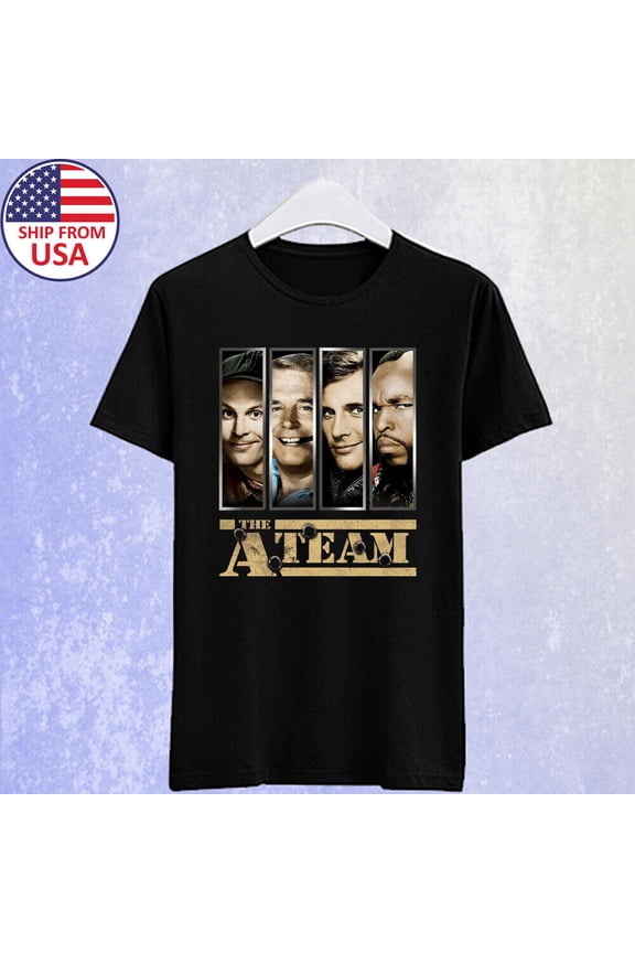 Reprint Rare The A Team Movie Men's Black T-shirt Size S-5XL