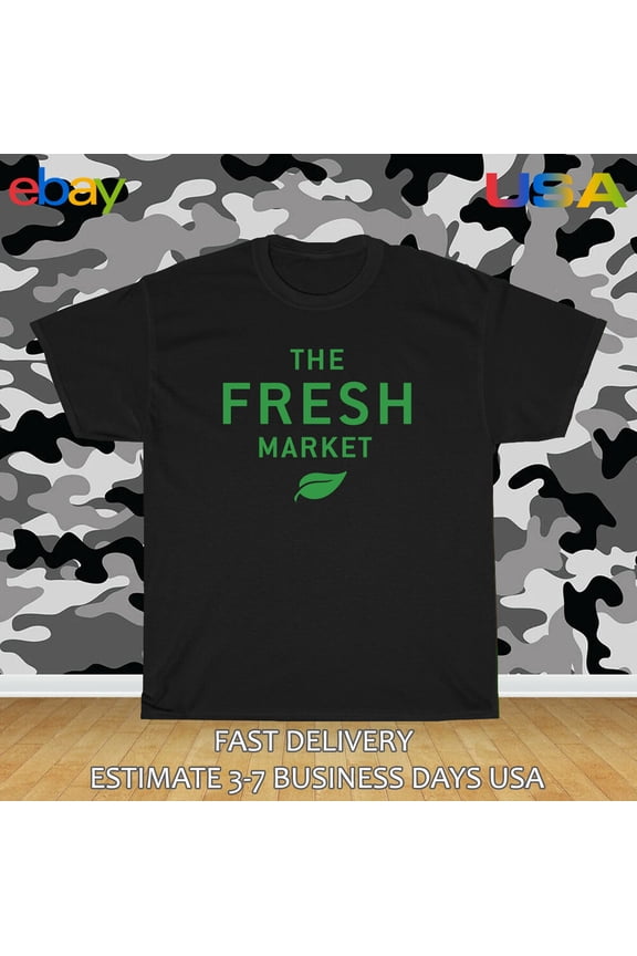 Reprint Rare The Fresh Market Logo Men's T-Shirt American Size T-Shirt