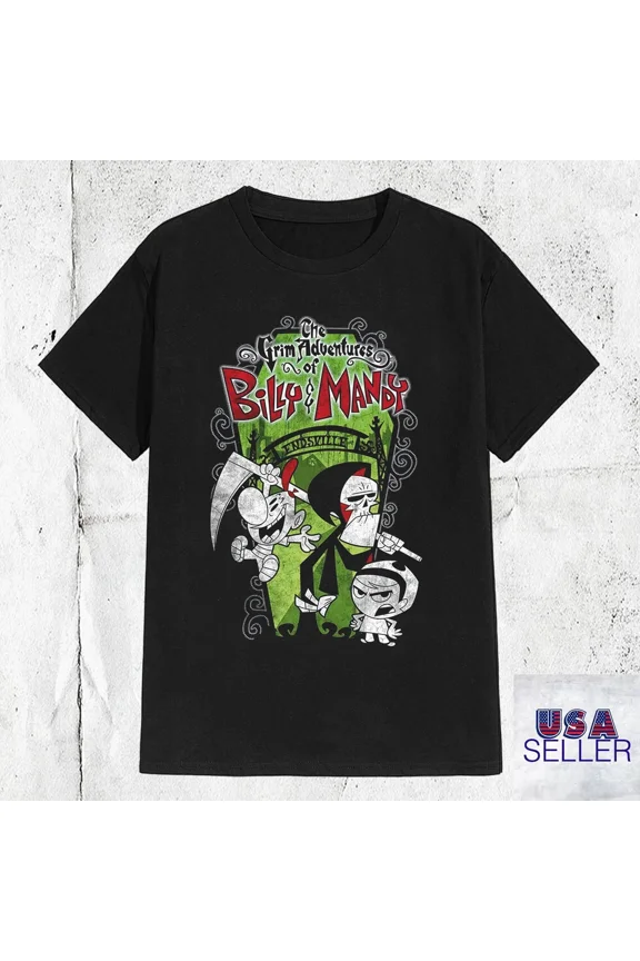 Reprint Rare The Grim Adventures of Billy and Mandy T Shirt Full Size S-5XL BE2790