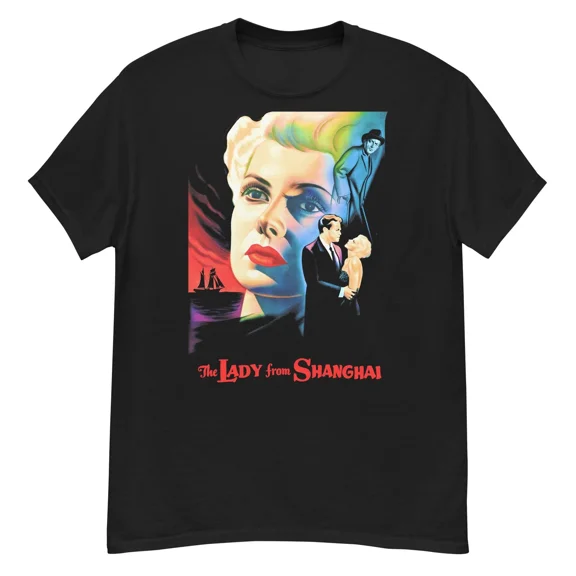 Reprint Rare The Lady from Shanghai cult film noir fan art t-shirt
