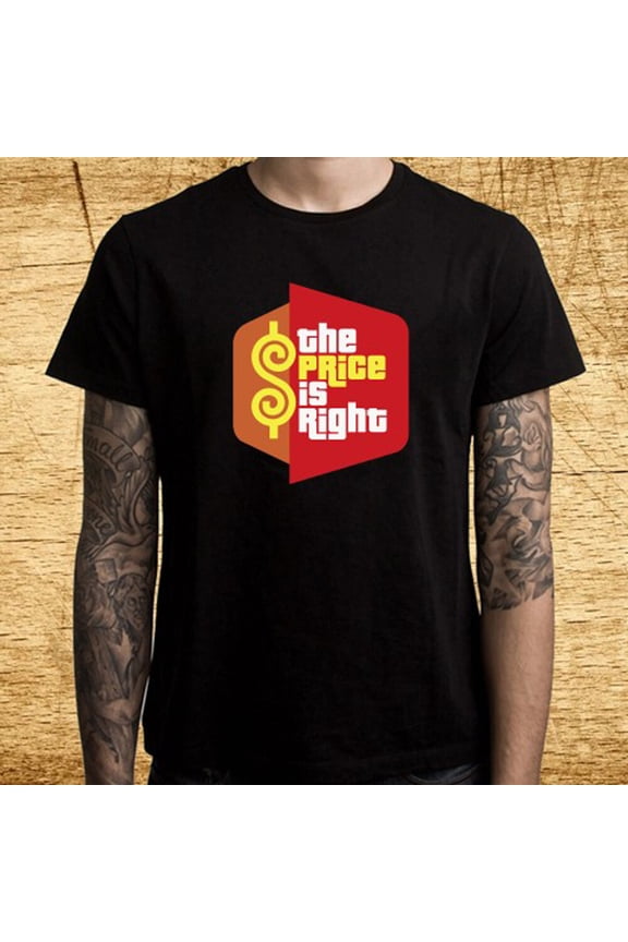 Reprint Rare The Price is Right TV Show Men's Black T-Shirt Size S-5XL