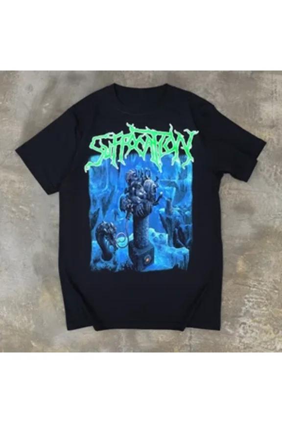 Reprint Rare The SPAWN BREEDING T-Shirt - SUFFOCATION Band Black All Size Gift Shirt