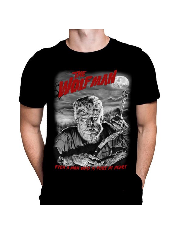 Reprint Rare The Wolf Man - Universal Horror Movie Poster Art - T-Shirt - Sizes S - 5XL