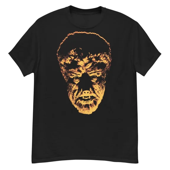 Reprint Rare The Wolf Man cult classic horror fan art t-shirt