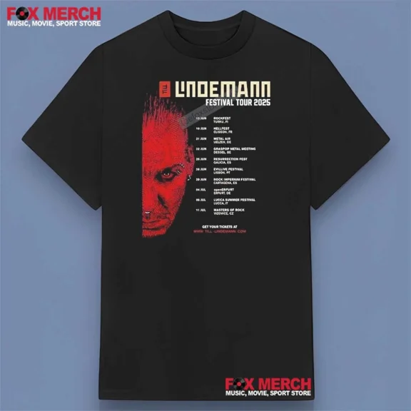 Reprint Rare Till Lindemann Festival Tour 2025 Graphic Shirt