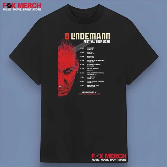 Reprint Rare Till Lindemann Festival Tour 2025 Graphic Shirt