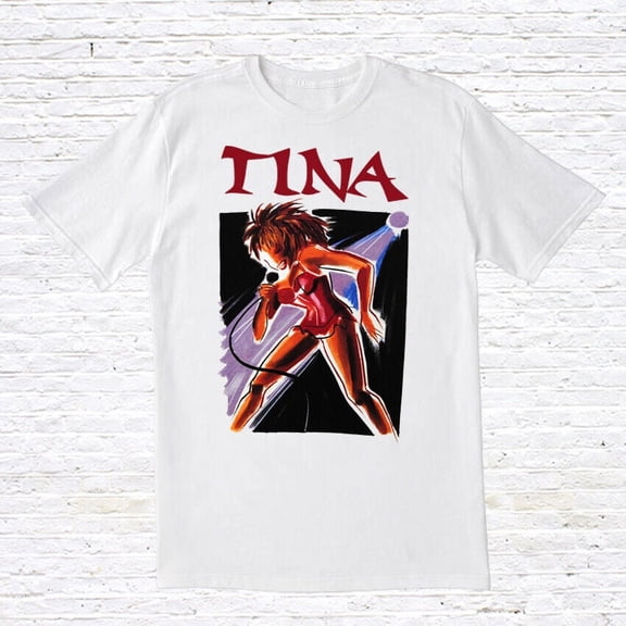 Reprint Rare Tina Turner 'Live' T-Shirt. Vintage/Retro style.