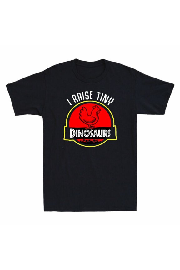 Reprint Rare Tiny Men's Lover Vintage T-Shirt Chicken Raise Top I Chicken Funny Tee Dinosaurs