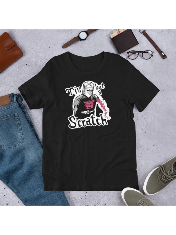 Reprint Rare Tis But A Scratch Monty Python Short-Sleeve Unisex T-Shirt