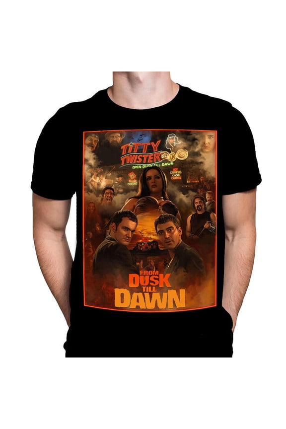 Reprint Rare Titty Bar Dusk Til Dawn - Horror Movie Tee - Sizes S - 5XL / Vampires / Action