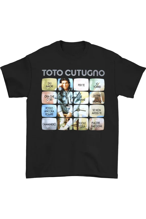 Reprint Rare Toto Cutugno legend T-shirt black Short sleeve All sizes S-5Xl XZ866