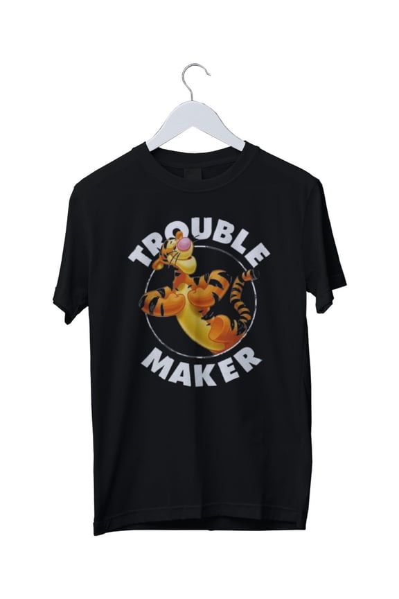 Reprint Rare Trouble Maker Tigger Logo Graphic Print T-Shirt Mens Unisex S M L XL 2 3 4 XL